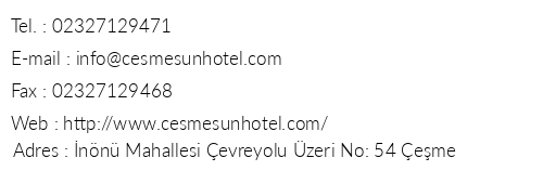 Sun Hotel telefon numaralar, faks, e-mail, posta adresi ve iletiim bilgileri